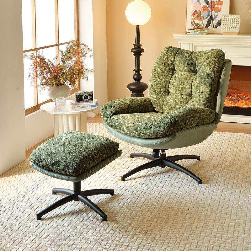 北欧单人旋转沙发椅现代简约家用客厅阳台卧室休闲椅轻奢懒人转椅