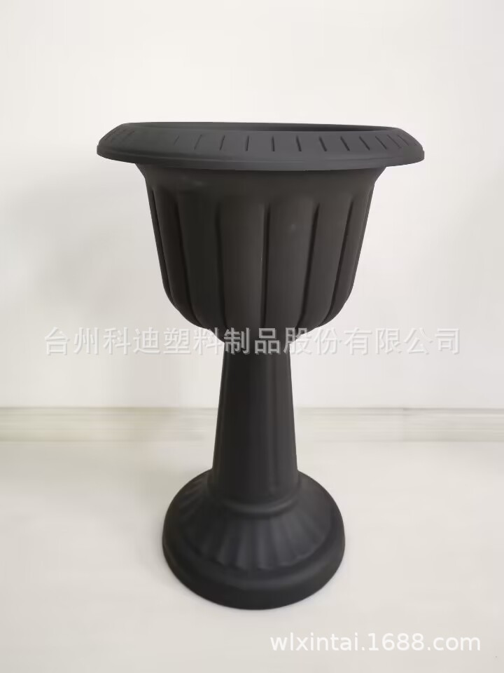 外贸出口工厂供应KD2992大小号高脚塑料花盆容器婚庆装饰路引盆
