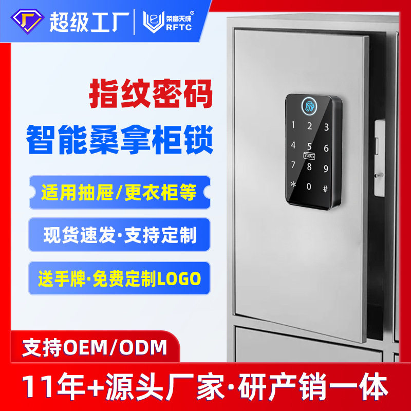 桑拿智能指纹密码抽屉柜锁