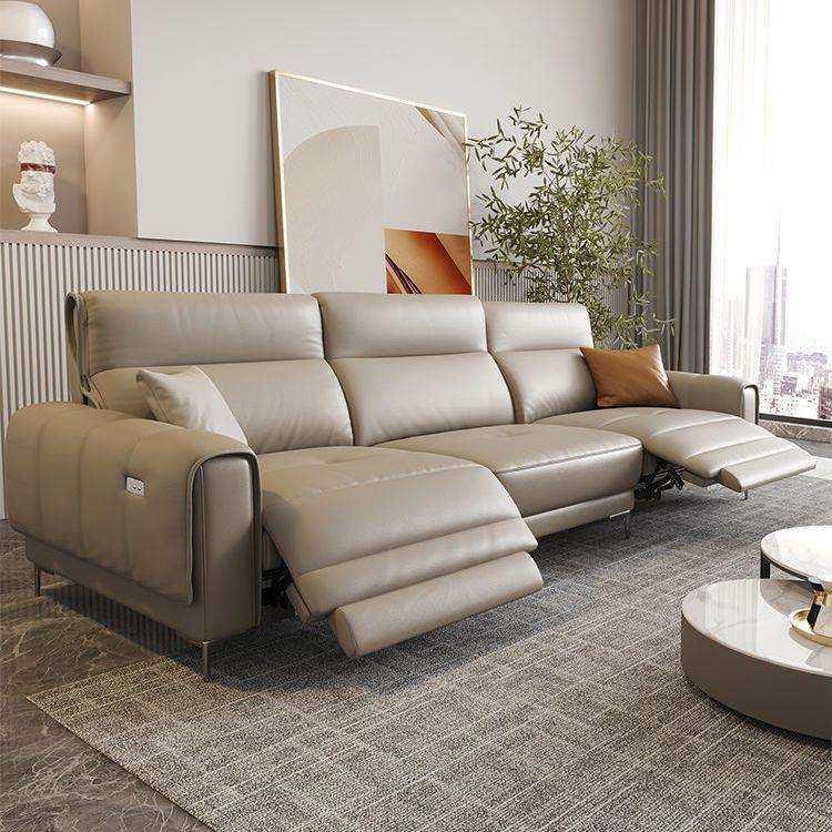 2025新款头等真皮沙发意式轻奢客厅大小户型三人位电动功能沙发