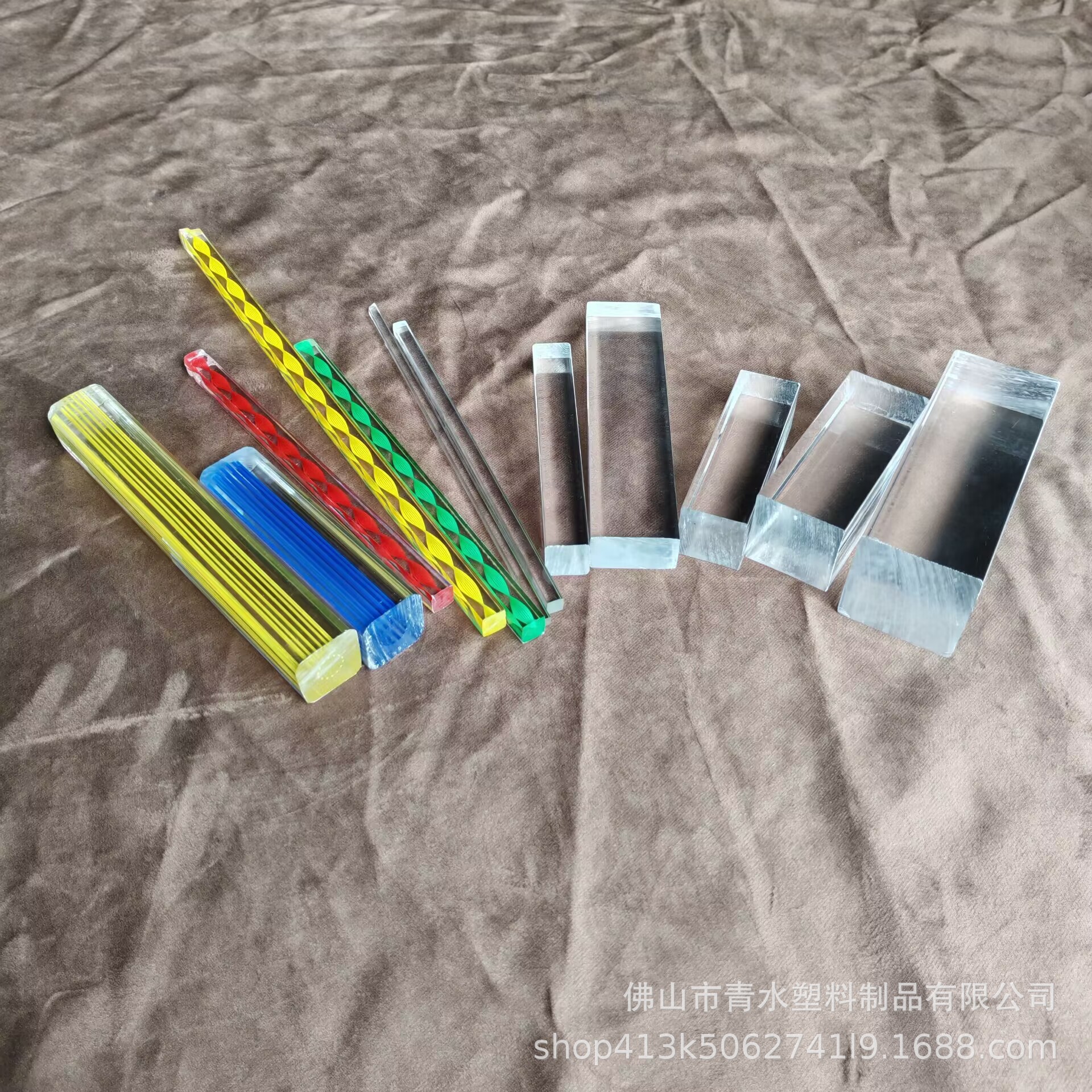 透明亚克力方棒四方条23456810mm有机玻璃实心长方槽条装饰柱加工