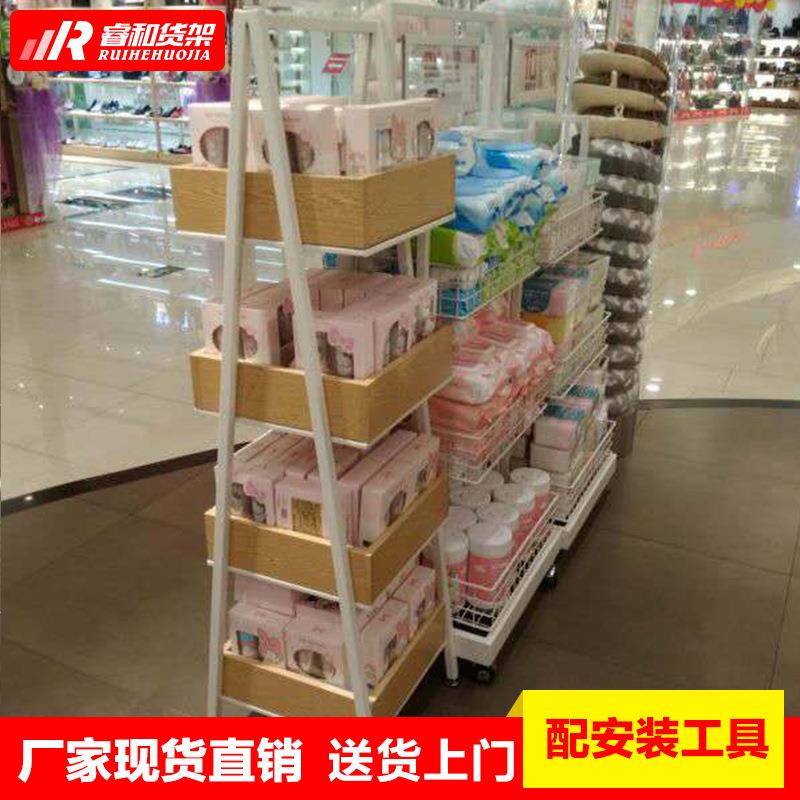 创款款钢木自由组合化妆品货架展示架饰品指甲油展柜促销台堆头架