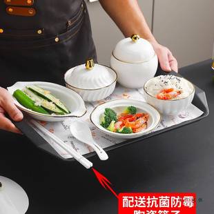 月档高精致陶瓷月子餐具套F99667M5装 子餐产妇一人食餐具月子中心