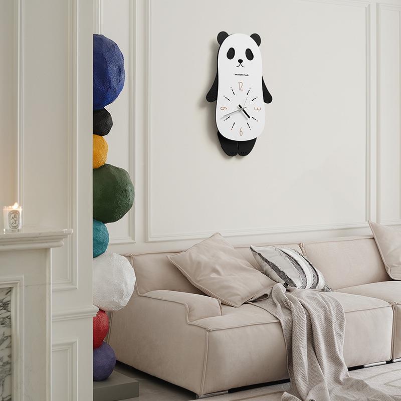 WO挂ZOO免打孔2熊猫M钟客厅025新款卡无品牌/通个性创意时钟表装