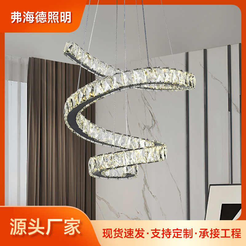 跨境热卖水晶吊灯环形客厅?
