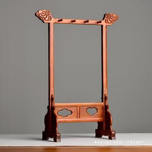 文昌笔挂花梨如意笔挂翅龙头笔架实木木笔525架套鸡装文木房四宝