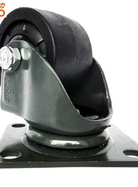 向荣脚轮墨绿漆保3寸平底动AIR黑色PA轮活静音环轮单轮载重600KG