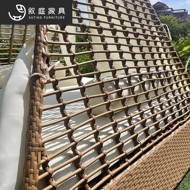 户外民别22-6-26-墅创意设计几何沙发躺床室外闲宿花体园庭院景区