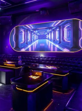 太空延伸舱空LETD挂画模型背景氛围灯壁画酒吧KV间电竞房间KE0012