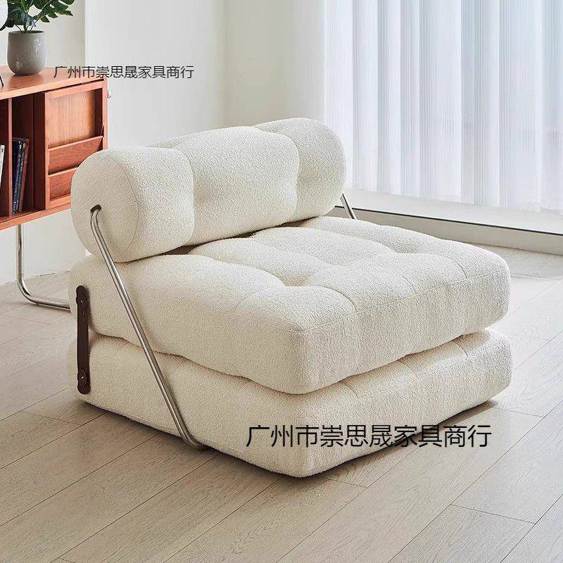 懒人沙台可可躺睡单人阳窝发窝座椅卧室EHL小型客厅躺椅榻榻米毛