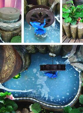 景观水院子户tb-59251外小型流水假阳造景庭院装饰园山林喷泉创景