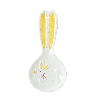创意兔耳陶瓷勺子JTL架厨房置工具筷子架小菜甜朵品碟多功能手物