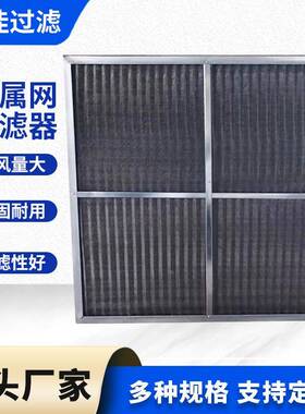 可洗全金属滤网式铝框冲孔清网G3过G4初效板H2023110过滤网空气滤