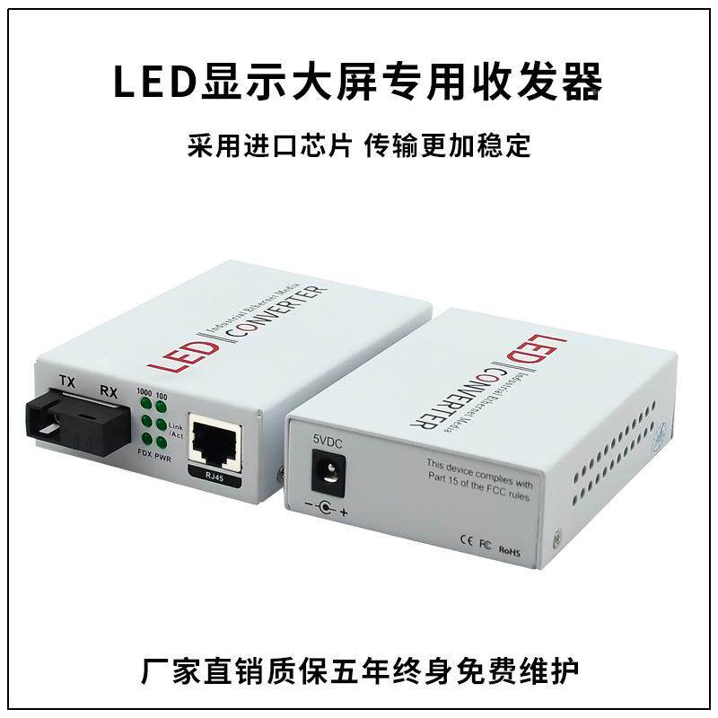 系LED大屏收发器千兆单彩模单纤兼容灵星雨大屏全控PBL制卡统ED专