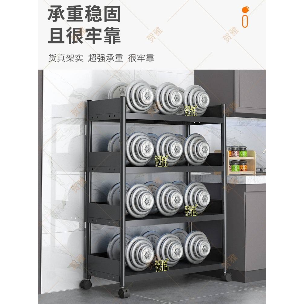 贺雅不锈钢家用围挡厨房置物架带轮可移动收纳架烤箱室外储物货架