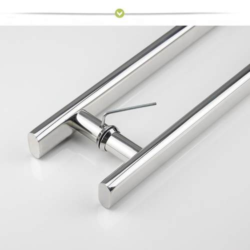 304不锈店钢方对装拉手淋F756777T浴房管办公室KTV玻铺璃门方形双