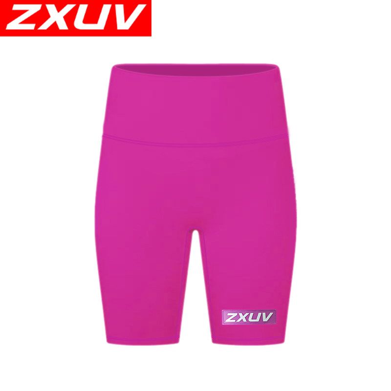 ZXUV1752四分压缩裤高腰健身运动训练紧身外穿跑步夏季女款高弹