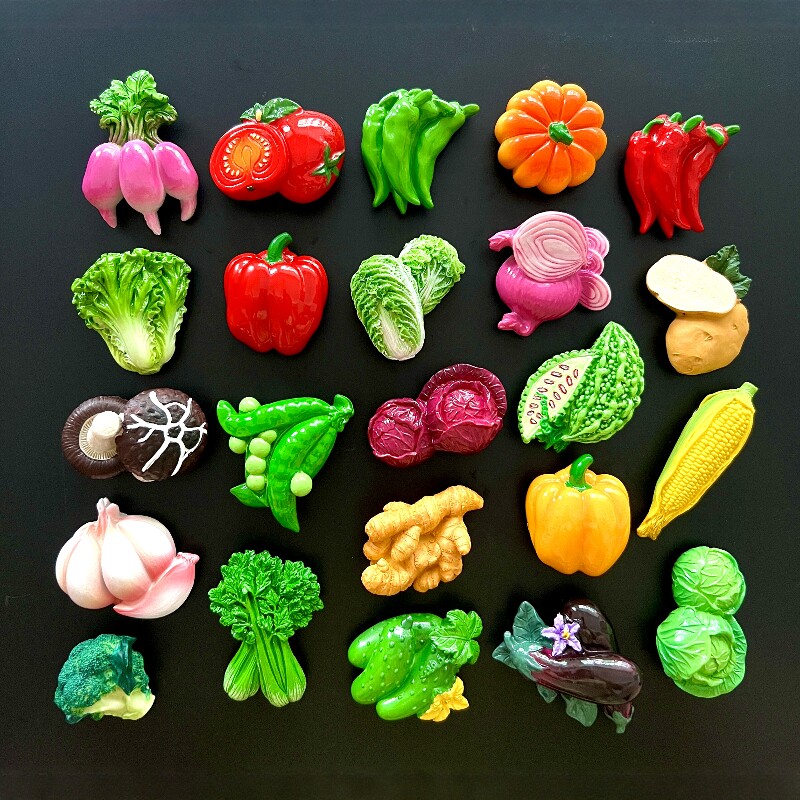 DIY手工涂色绘画上色石膏娃娃白胚水果花束冰箱贴可爱彩绘玩具