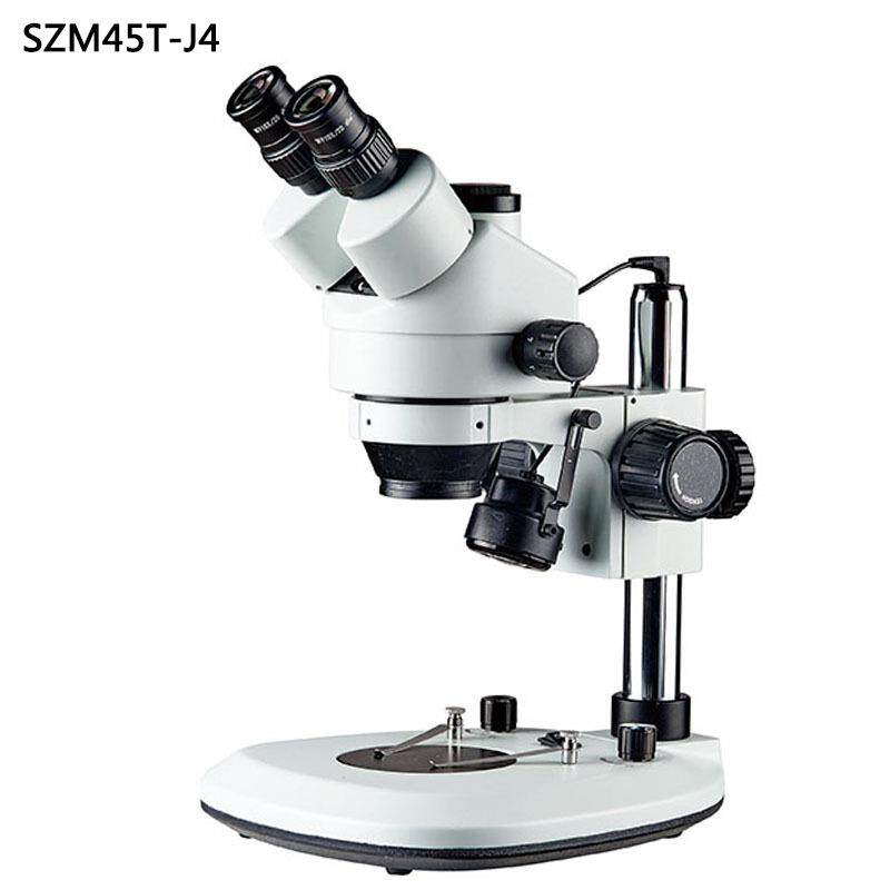 SZM45T-J4三目体视显微镜7-45别14-90倍连续变倍扇形立臂上下照明