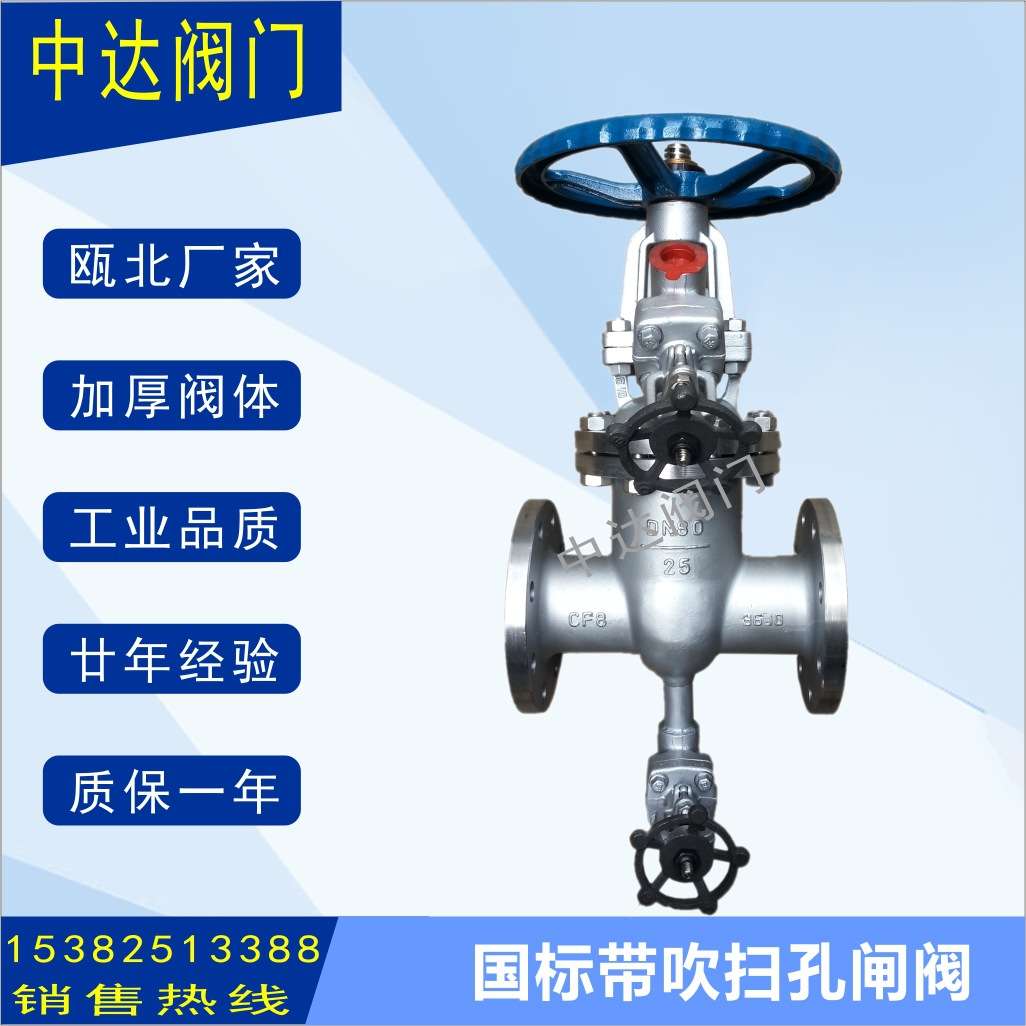 Z2仿41Y-16P Z2仿40Y-16P 304不锈钢带吹扫孔闸阀