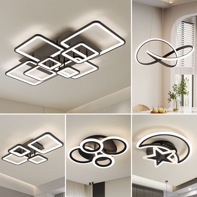 led客厅灯简约现代大气家用吸顶灯卧室灯具组合全屋套餐2021新款