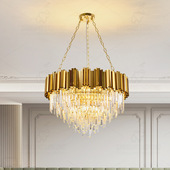 北欧轻奢水晶装 饰铁艺灯小吊灯具别墅客厅餐厅高档水晶吊灯