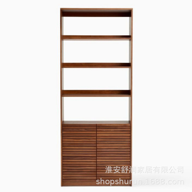 百叶式橱柜门客厅置物架客厅入门家用玄关柜收纳柜北欧学生书架