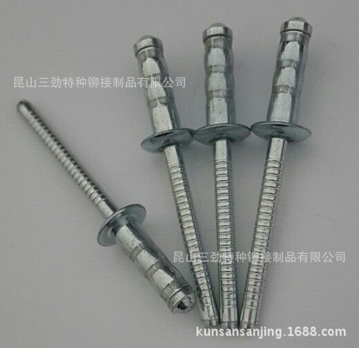 全铁抽芯铆钉 圆头全铁双鼓抽芯铆钉拉铆钉开口镀锌鼓型全铁铆钉