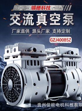 锦穗科技110V60Hz400W真空泵静音小型真空泵无油真空泵微型负压泵
