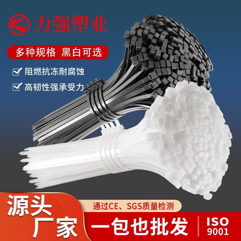厂家直销尼龙扎带散称按公斤黑白批发电线束五金隔音棉榴莲扎带