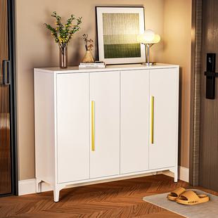 速发钢制鞋柜家用架口储物玄关柜入室大容量尘纳铁艺防收鞋门置物