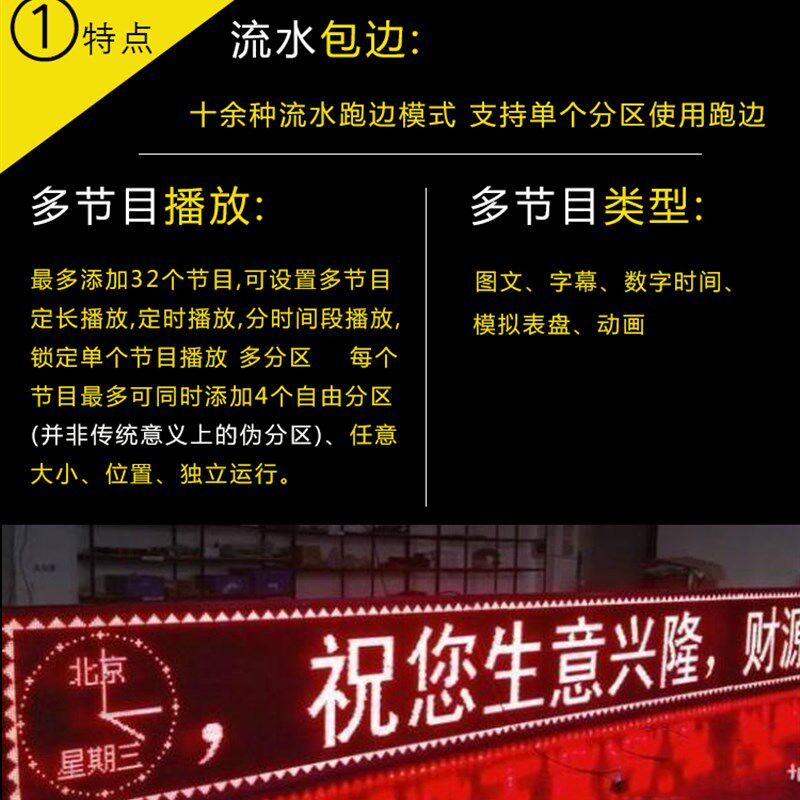 速发显示屏控制卡ZH-E1L网口E5发字符卡二次开L集外滚动群室6