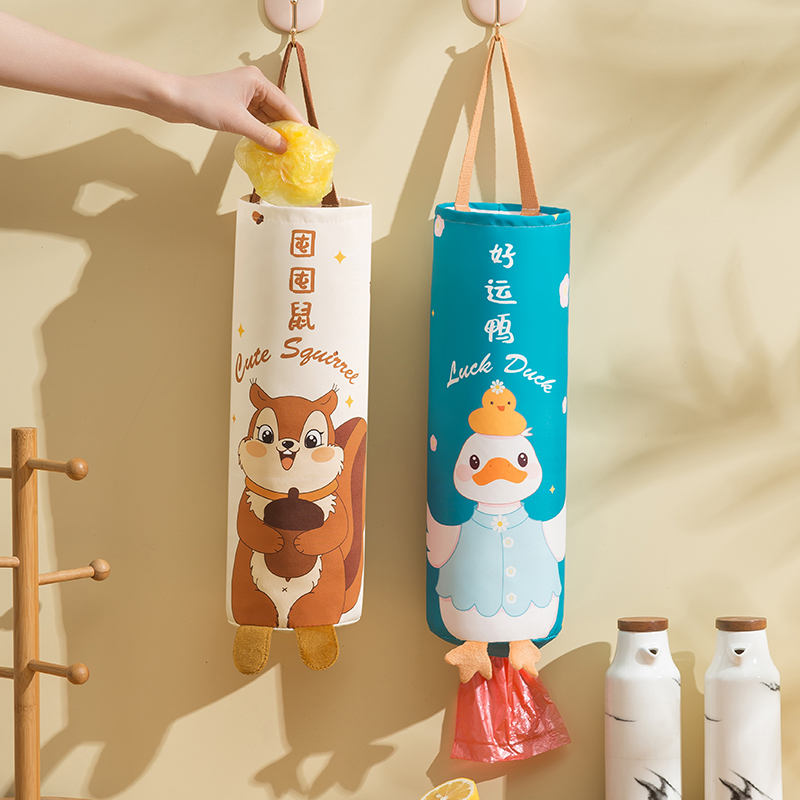 速发垃圾袋收纳料器厨房壁挂集装塑神袋子大容量收式器家用壁挂储