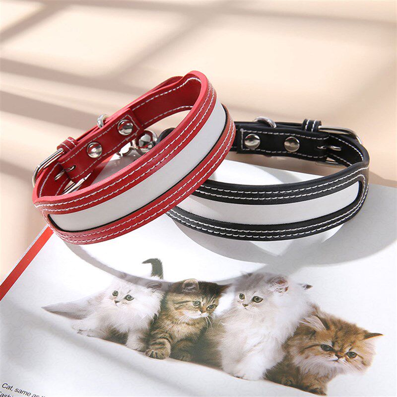 速发2025新款外出夜猫反光项圈小狗铃铛项圈猫间小狗项圈