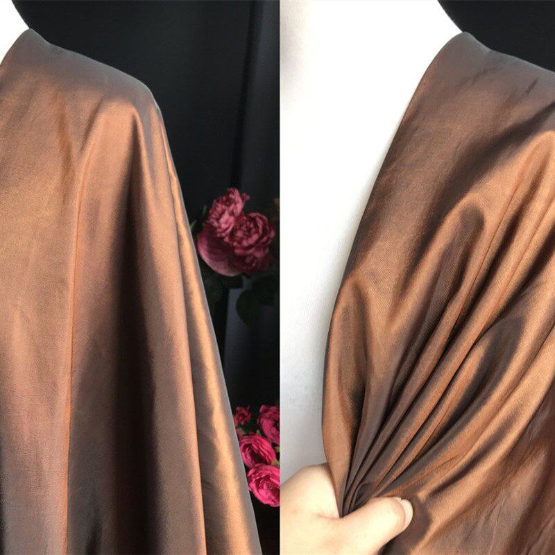 速发57-82变色龙双色缎婚纱礼服时装布料有光泽幻彩布料面料