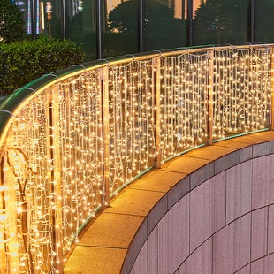 速发瀑布冰条灯七彩灯满灯串灯闪天星星空顶户外装 饰闪光氛围灯带