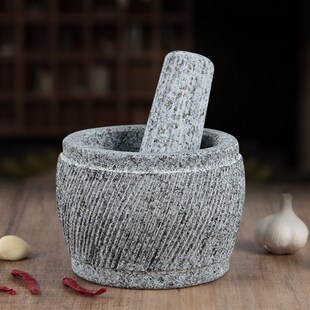 速发青石复器石臼捣蒜器雕刻捣罐药研磨古蒜臼子窝剥蒜器压蒜器蒜