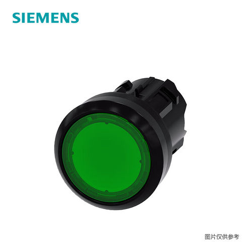 西门子3SU1000带灯平头按钮头钥匙开关头LED型3SU10023SU1050