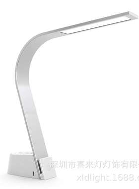 外贸货源现代鹅颈黑色LED酒店台灯办公桌会义室USB可充电触摸开关