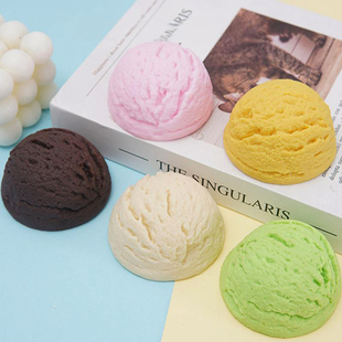 仿真假冰淇淋球模型ins风雪糕柜摆件甜品店直播道具diy圣代杯配件