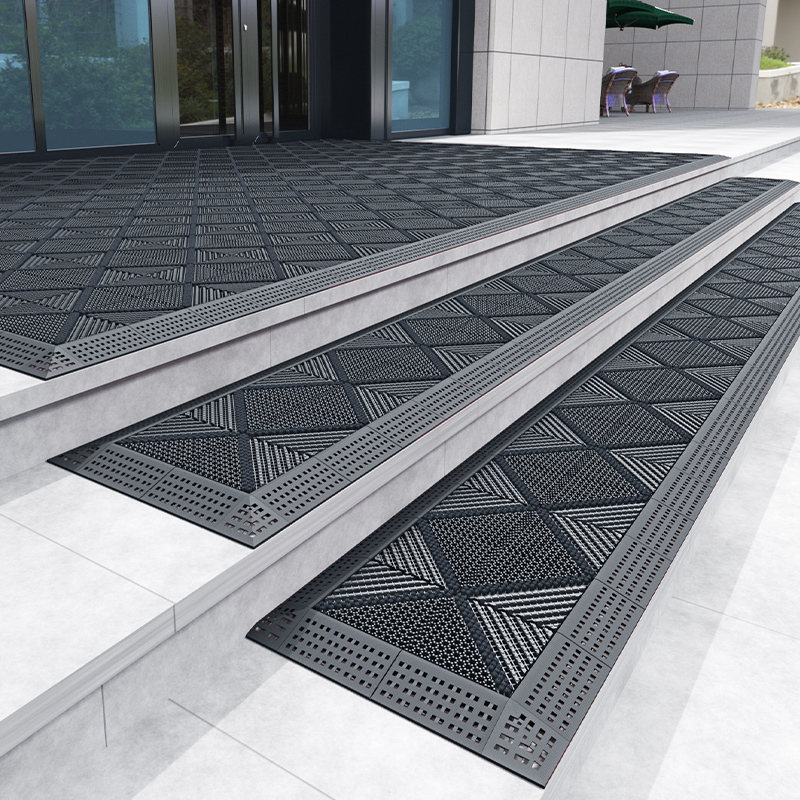 室外防滑地垫商用塑料入户门垫门口进门脚垫酒店户外拼接防水地毯