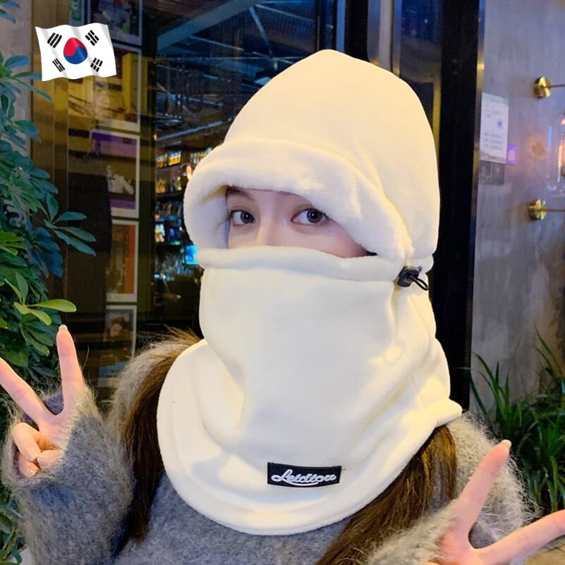 韩国围巾帽子一体骑行秋冬季防风防寒面罩保暖高S颜值口罩耳罩围