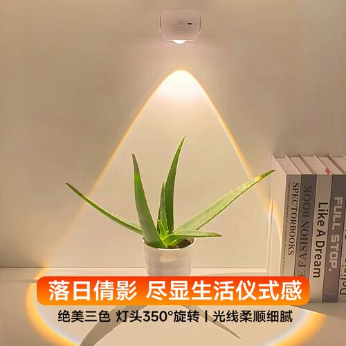 感应灯免布线人体感应磁吸墙壁灯入户门橱柜灯客厅充电小山丘射灯