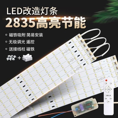 led吸顶灯灯芯客厅灯替换灯条灯板灯管改造灯条长条双色光源遥控