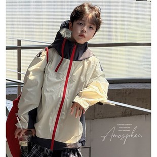 【蛋壳】源源家童装男童夏季外套2025新款儿童连帽冲锋衣男孩洋气