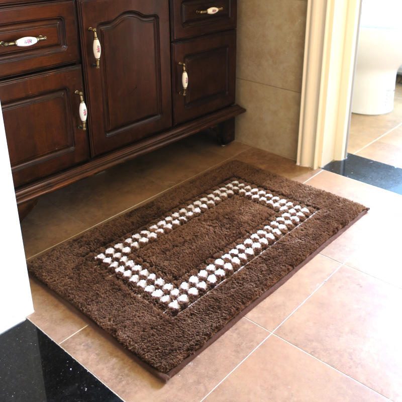卫浴门口吸水地垫脚垫 美式地毯地垫简约吸水可机洗地垫门垫进门