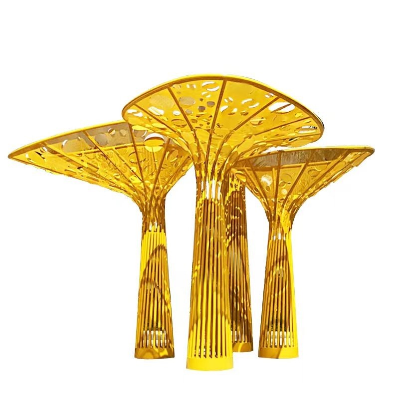 大型钢结构廊架雕塑户外景观城市园林金属长廊凉亭异型不锈钢廊架