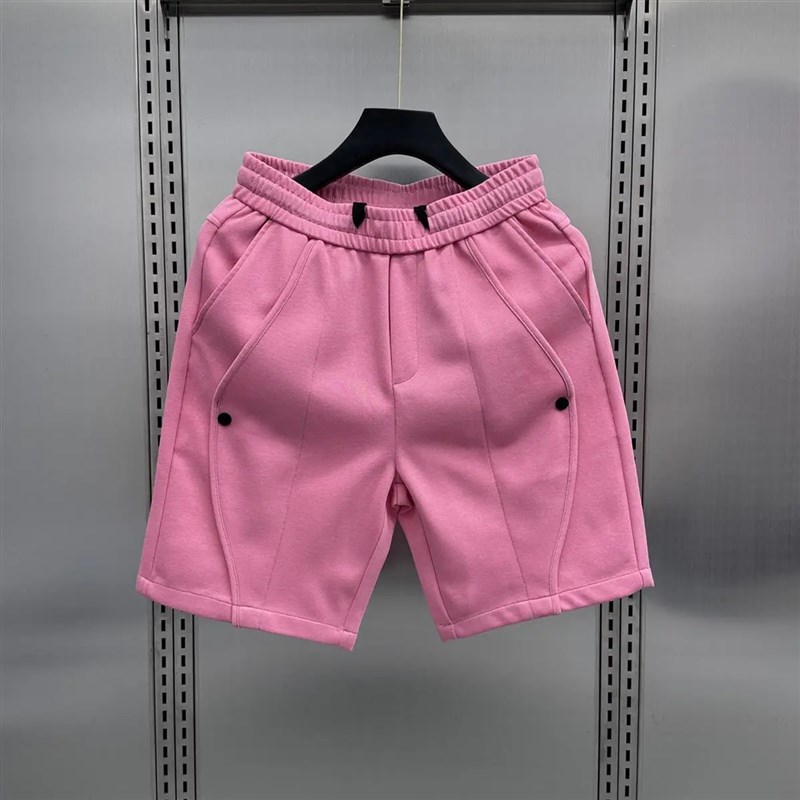 加肥加大码300斤美式休闲运动短裤男女夏季新款潮牌重磅五分裤子