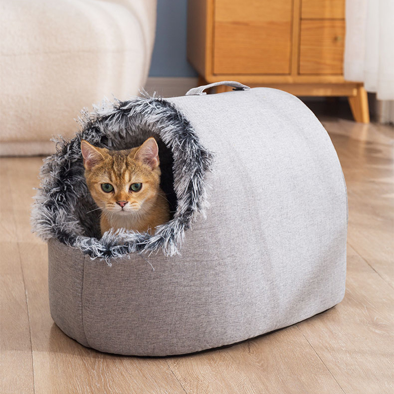 猫窝封闭式冬天保暖宠物窝猫咪睡觉用猫屋猫睡袋深度睡眠狗窝用品