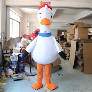 动漫道具表演公仔白鹤天鹅白鹅展示行走卡通人偶衣服装巡演服定制